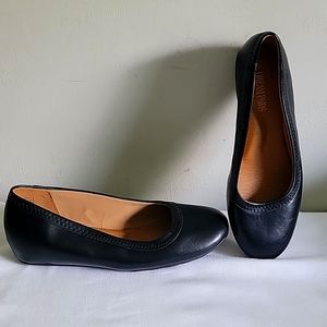 Dream Pairs Black Leather Round Toe Ballet Flats Shoes Women Size 8M NWOB
